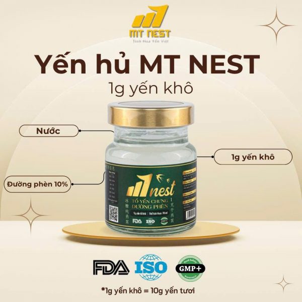 Tổ yến chưng đường phèn 1g Yến tổ khô (có đường)