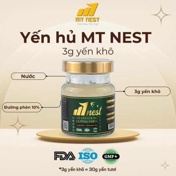 Tổ yến chưng đường phèn 3g Yến tổ khô (có đường)