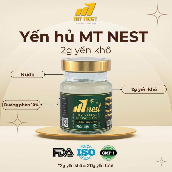Tổ yến chưng đường phèn 2g Yến tổ khô (có đường)